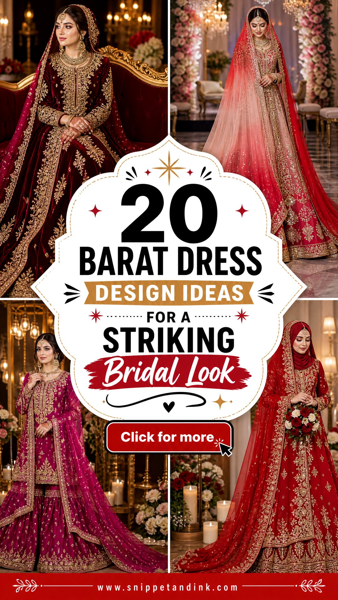 20 Barat Dress Design Ideas for a Striking Bridal Look - 20 Barat Dress Design Ideas for a Striking Bridal Look