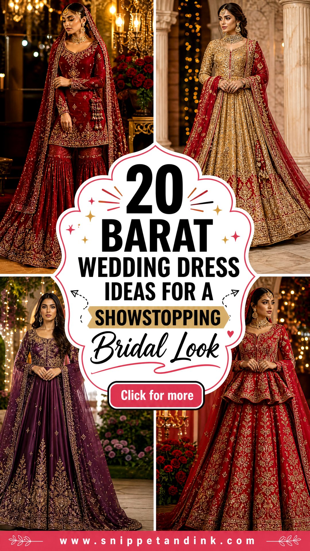 20 Barat Wedding Dress Ideas for a Showstopping Bridal Look - 20 Barat Wedding Dress Ideas for a Showstopping Bridal Look