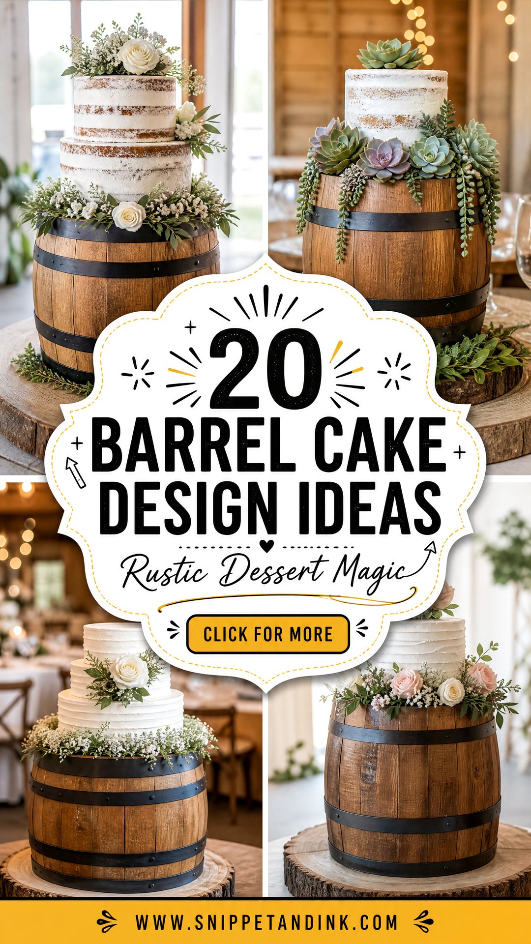 20 Barrel Cake Design Ideas for Wedding Dessert Inspiration - 20 Barrel Cake Design Ideas for Wedding Dessert Inspiration