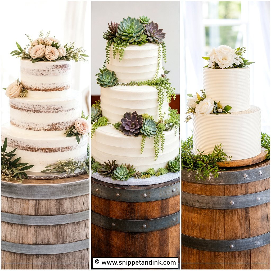 20 Barrel Cake Design Ideas for Wedding Dessert Inspiration