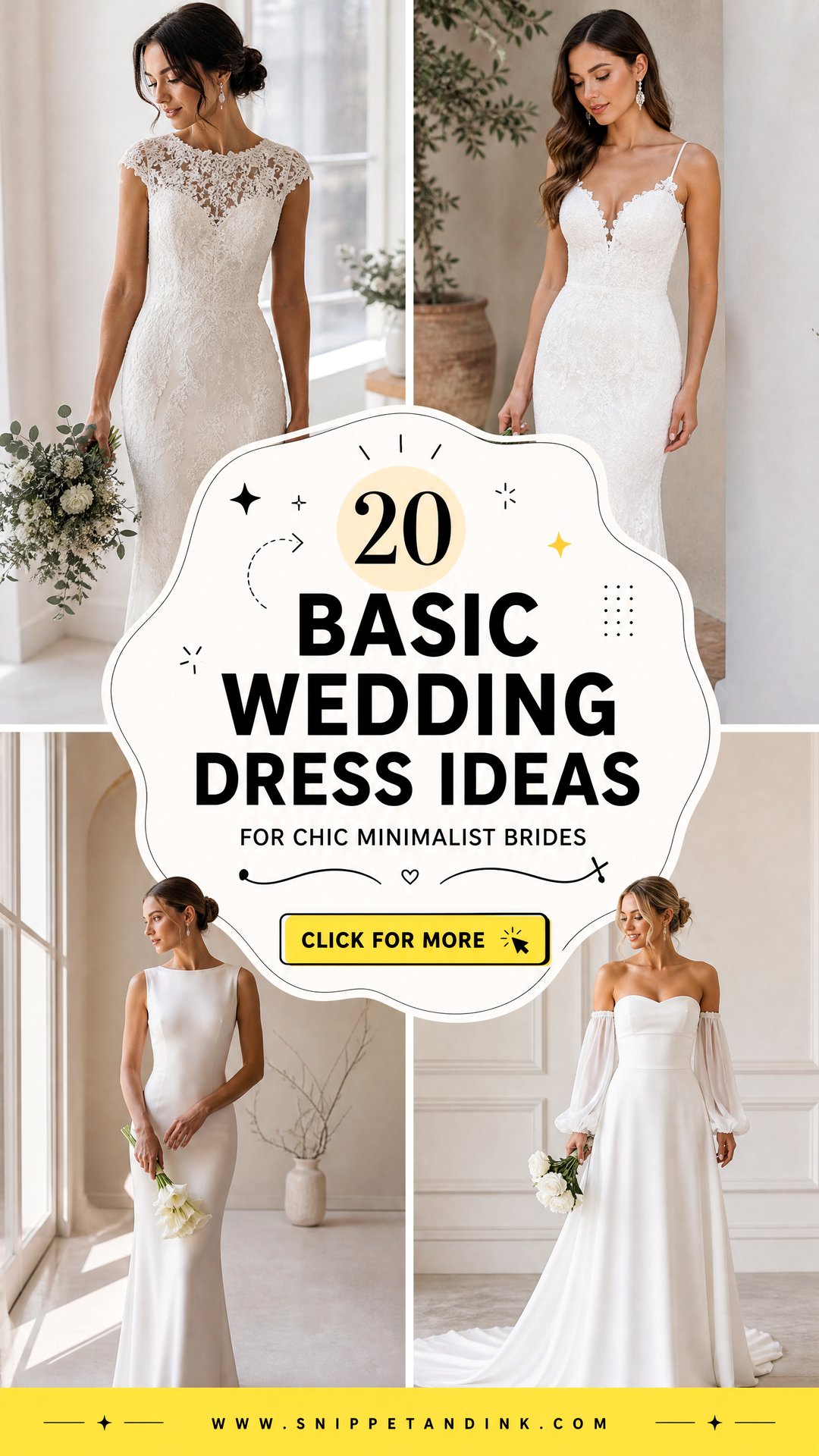 20 Basic Wedding Dress Ideas for Chic Minimalist Brides - 20 Basic Wedding Dress Ideas for Chic Minimalist Brides