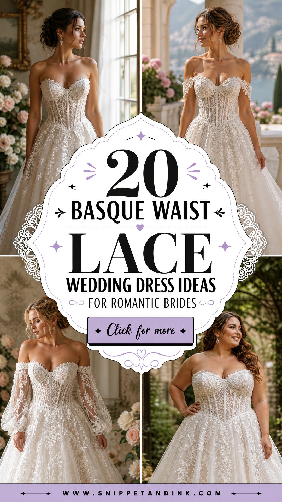 20 Basque Waist Lace Wedding Dress Ideas for Romantic Brides - 20 Basque Waist Lace Wedding Dress Ideas for Romantic Brides