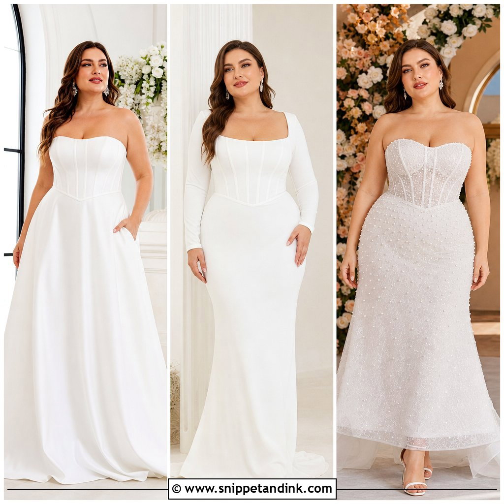 20 Basque Waist Wedding Dress Plus Size Ideas for Curvy Brides
