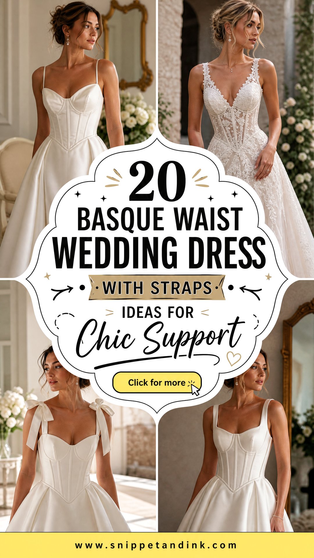 20 Basque Waist Wedding Dress with Straps Ideas for Chic Support - 20 Basque Waist Wedding Dress with Straps Ideas for Chic Support