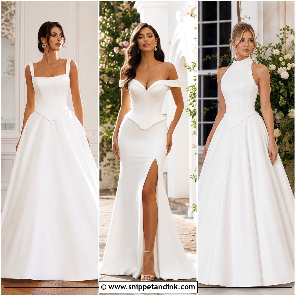 20 Basque Waist Wedding Dresses for a Sculpted Bridal Look