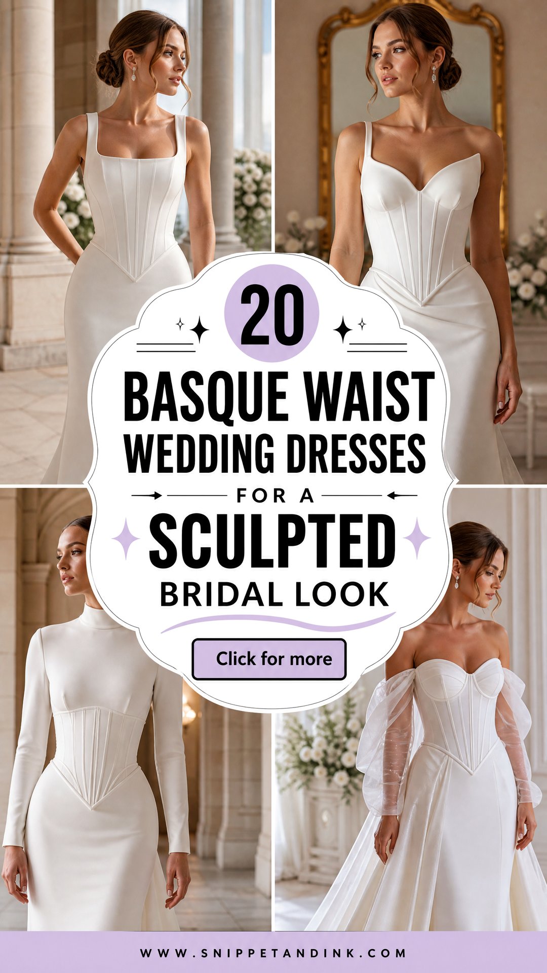 20 Basque Waist Wedding Dresses for a Sculpted Bridal Look - 20 Basque Waist Wedding Dresses for a Sculpted Bridal Look