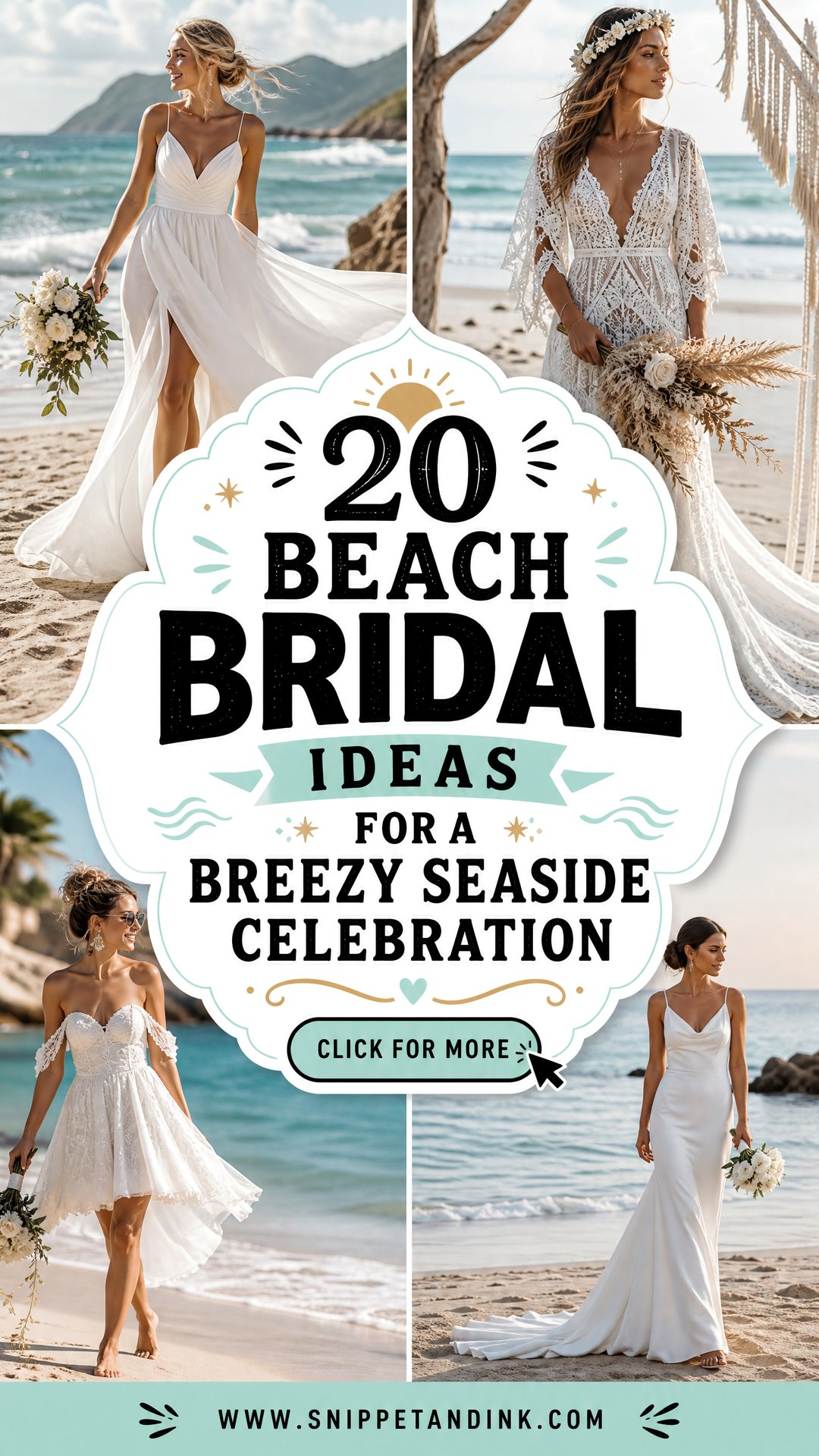 20 Beach Bridal Ideas for a Breezy Seaside Celebration - 20 Beach Bridal Ideas for a Breezy Seaside Celebration
