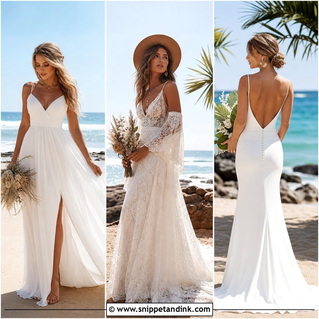 20 Beach Style Wedding Dresses: Breezy Looks for Brides