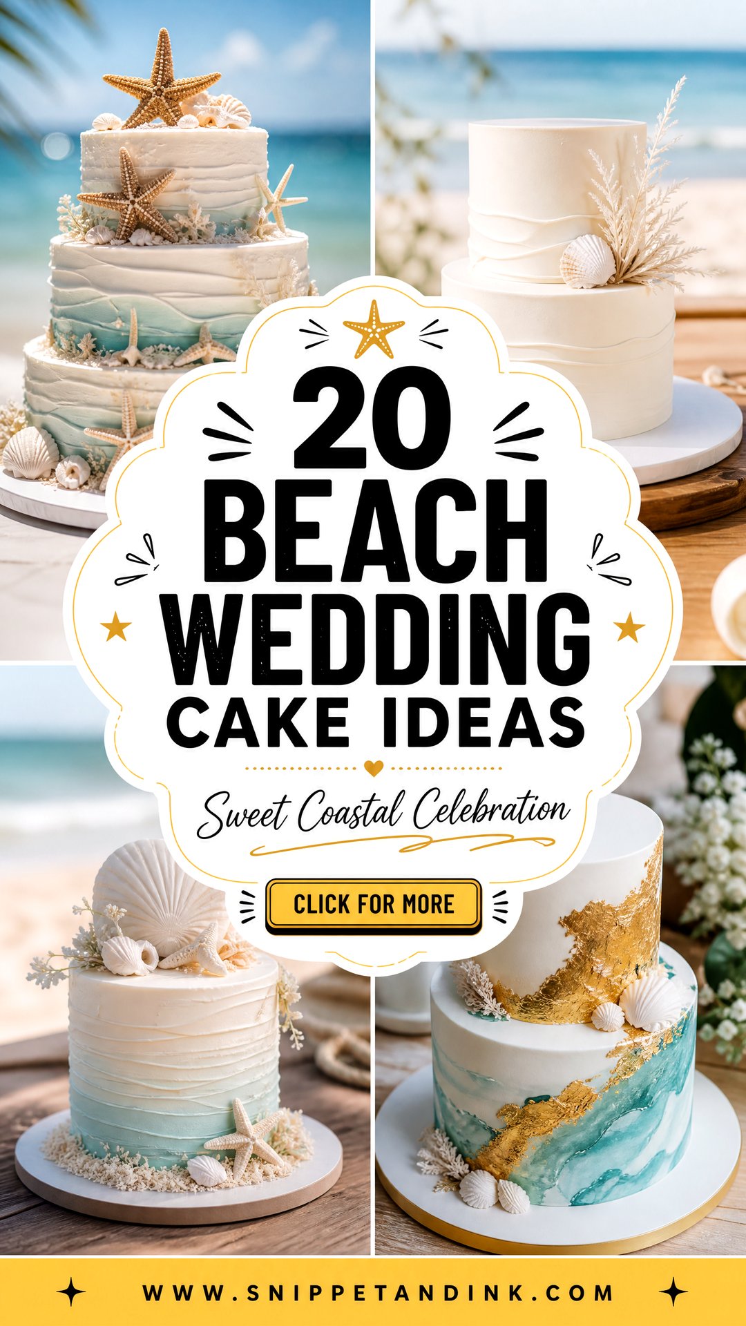 20 Beach Wedding Cake Ideas for a Sweet Coastal Celebration - 20 Beach Wedding Cake Ideas for a Sweet Coastal Celebration