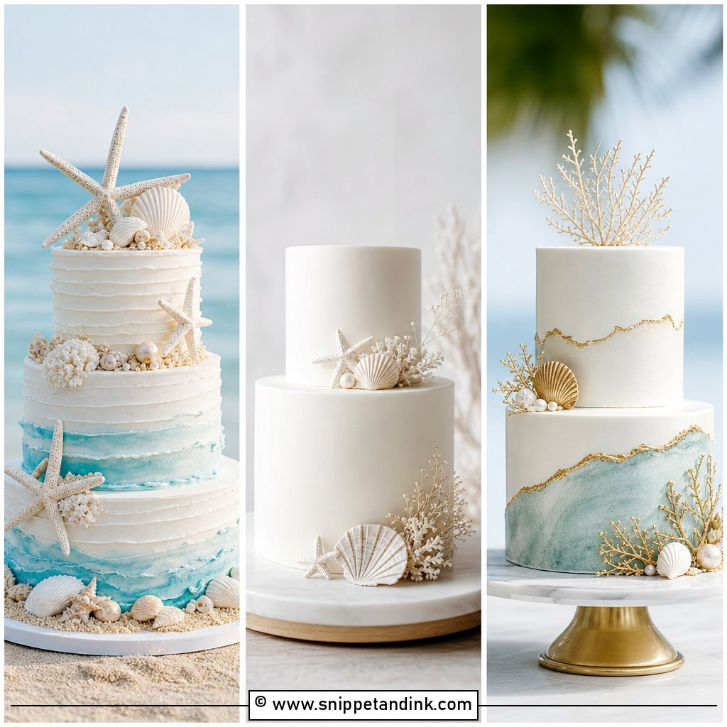 20 Beach Wedding Cake Ideas for a Sweet Coastal Celebration