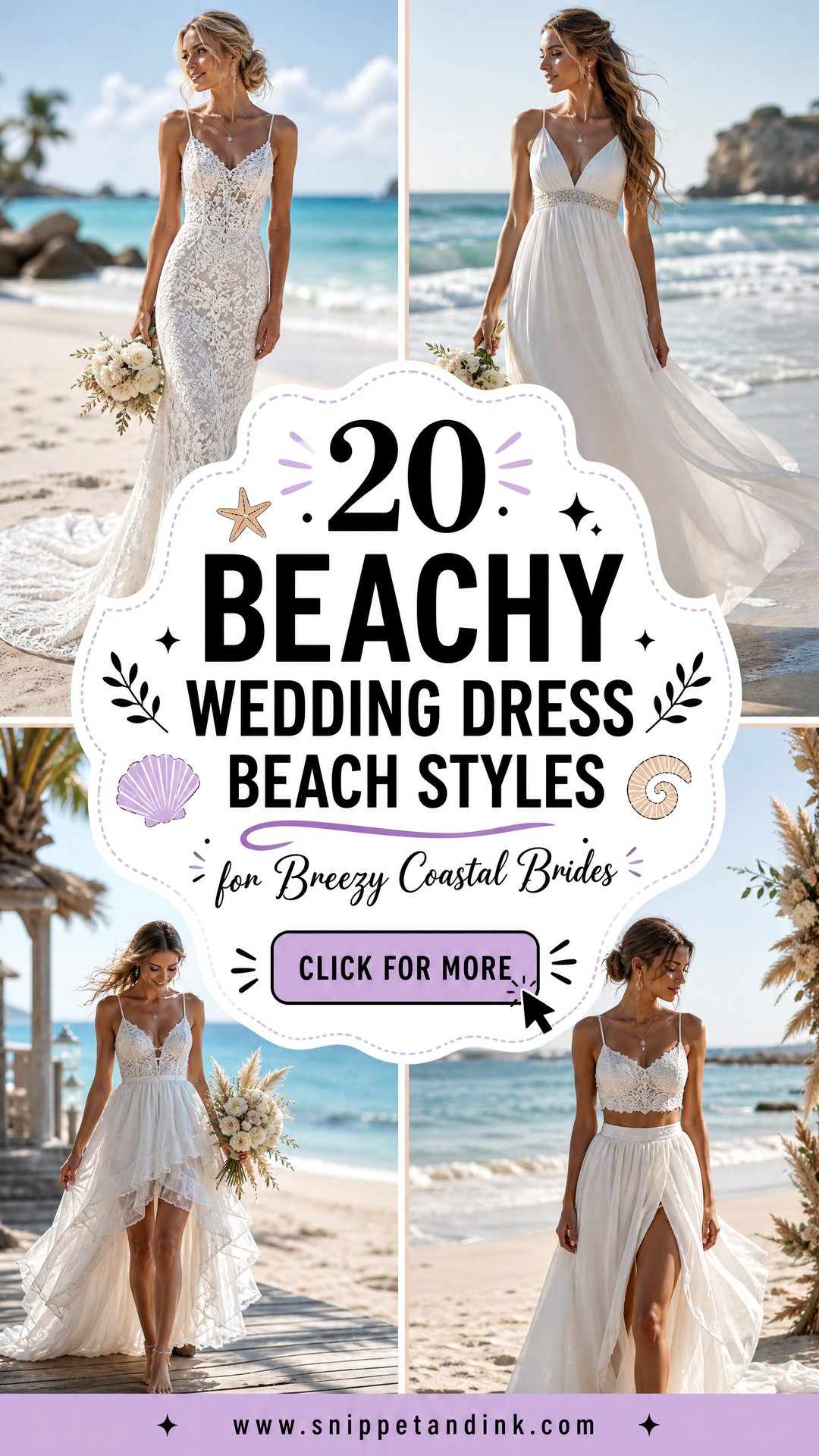 20 Beachy Wedding Dress Beach Styles for Breezy Coastal Brides - 20 Beachy Wedding Dress Beach Styles for Breezy Coastal Brides