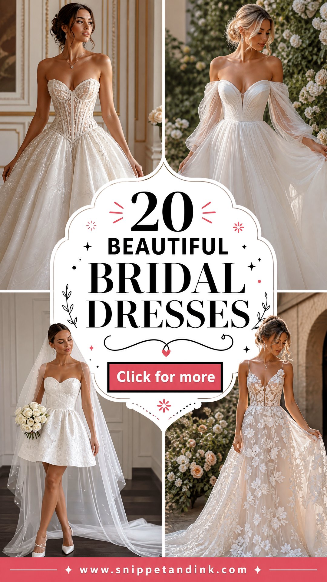 20 Beautiful Bridal Dresses Timeless Looks for Every Bride - 20 Beautiful Bridal Dresses: Timeless Looks for Every Bride