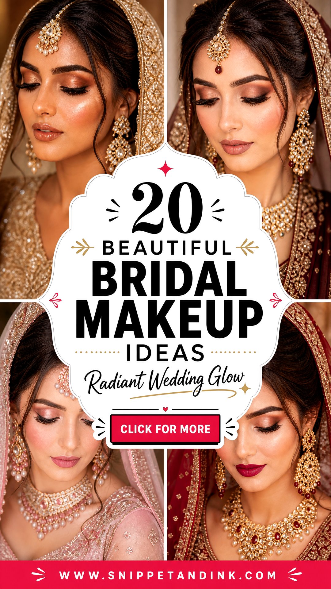 20 Beautiful Bridal Makeup Ideas for a Radiant Wedding Glow - 20 Beautiful Bridal Makeup Ideas for a Radiant Wedding Glow