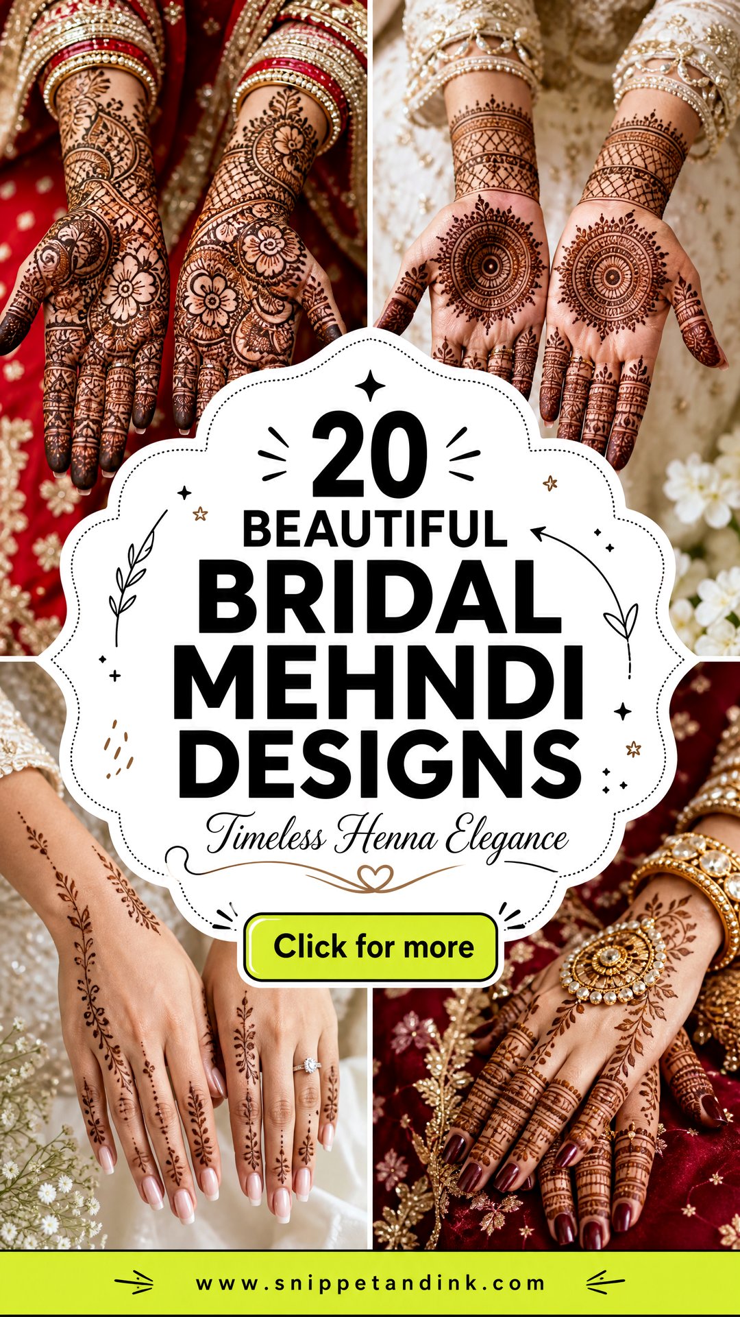 20 Beautiful Bridal Mehndi Designs for Timeless Elegance - 20 Beautiful Bridal Mehndi Designs for Timeless Elegance
