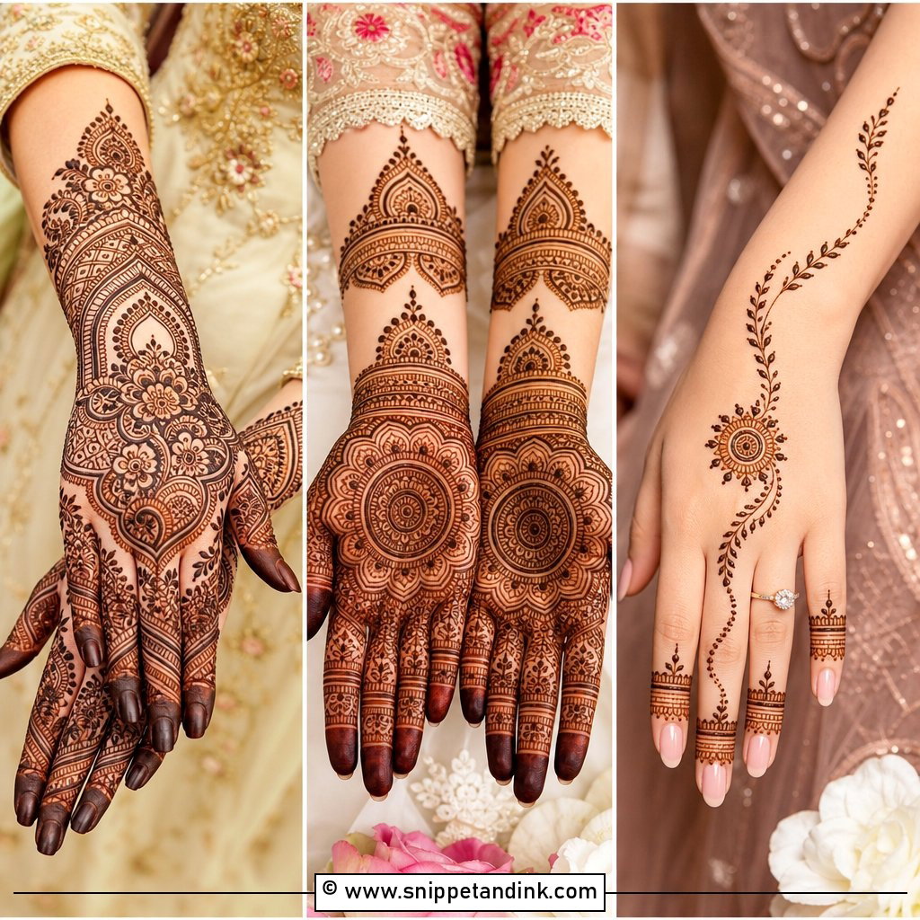 20 Beautiful Bridal Mehndi Designs for Timeless Elegance