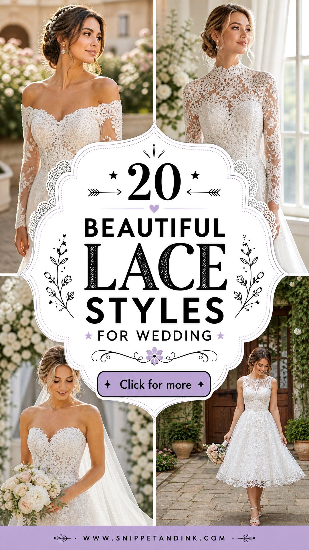 20 Beautiful Lace Styles for Wedding Romantic Bridal Inspiration - 20 Beautiful Lace Styles for Wedding: Romantic Bridal Inspiration