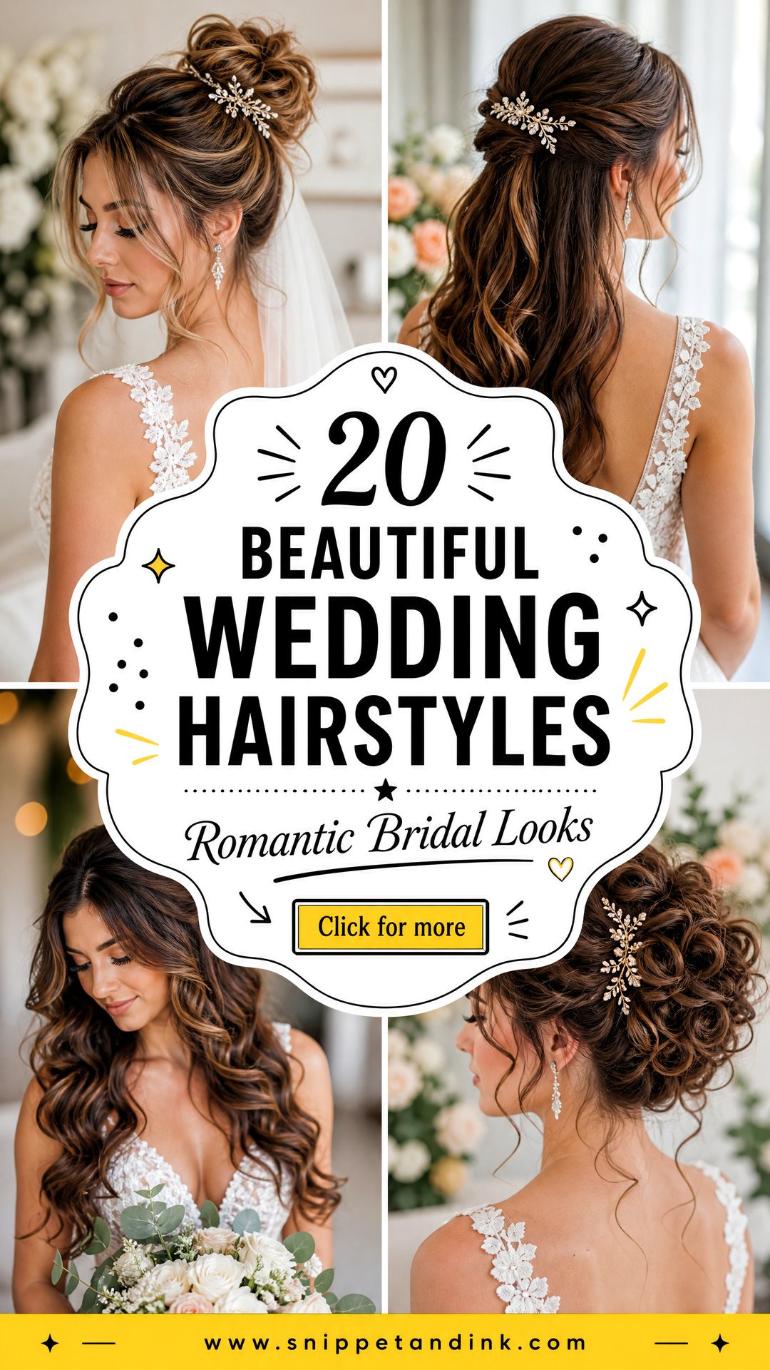 20 Beautiful Wedding Hairstyles for Romantic Bridal Looks - 20 Beautiful Wedding Hairstyles for Romantic Bridal Looks