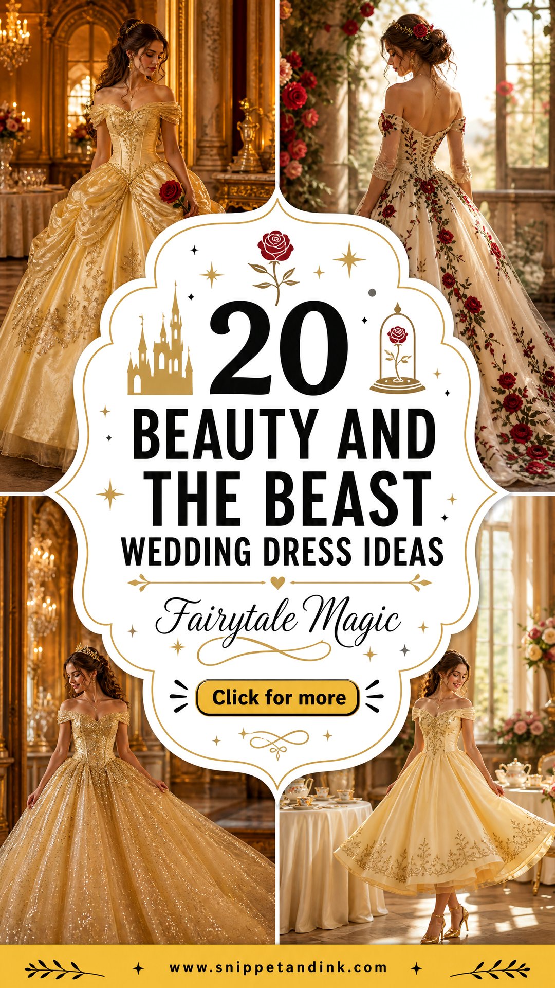 20 Beauty and the Beast Wedding Dress Ideas Fairytale Magic - 20 Beauty and the Beast Wedding Dress Ideas: Fairytale Magic