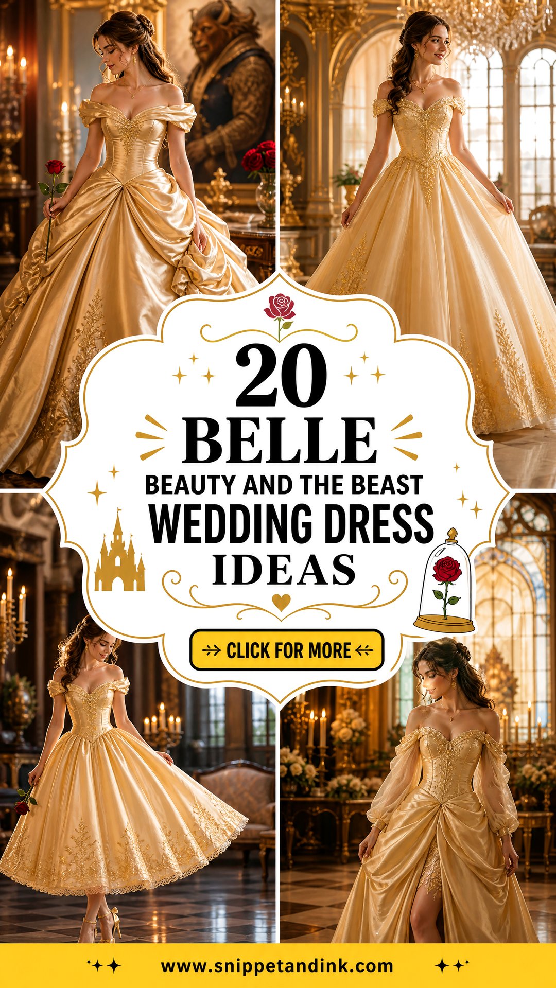 20 Belle Beauty and the Beast Wedding Dress Ideas Chic Looks - 20 Belle Beauty and the Beast Wedding Dress Ideas: Chic Looks