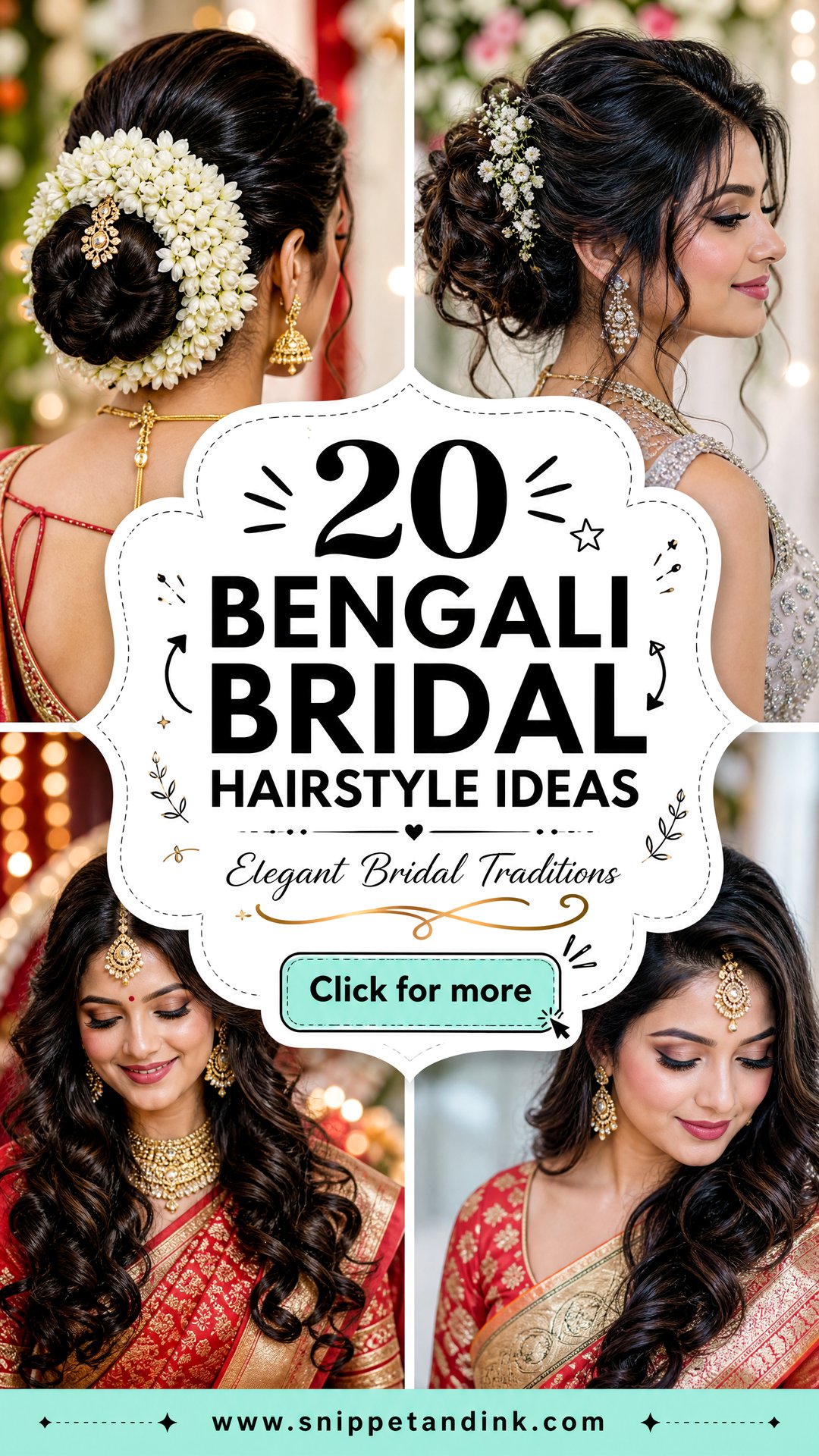 20 Bengali Bridal Hairstyle Ideas for Elegant Traditions - 20 Bengali Bridal Hairstyle Ideas for Elegant Traditions