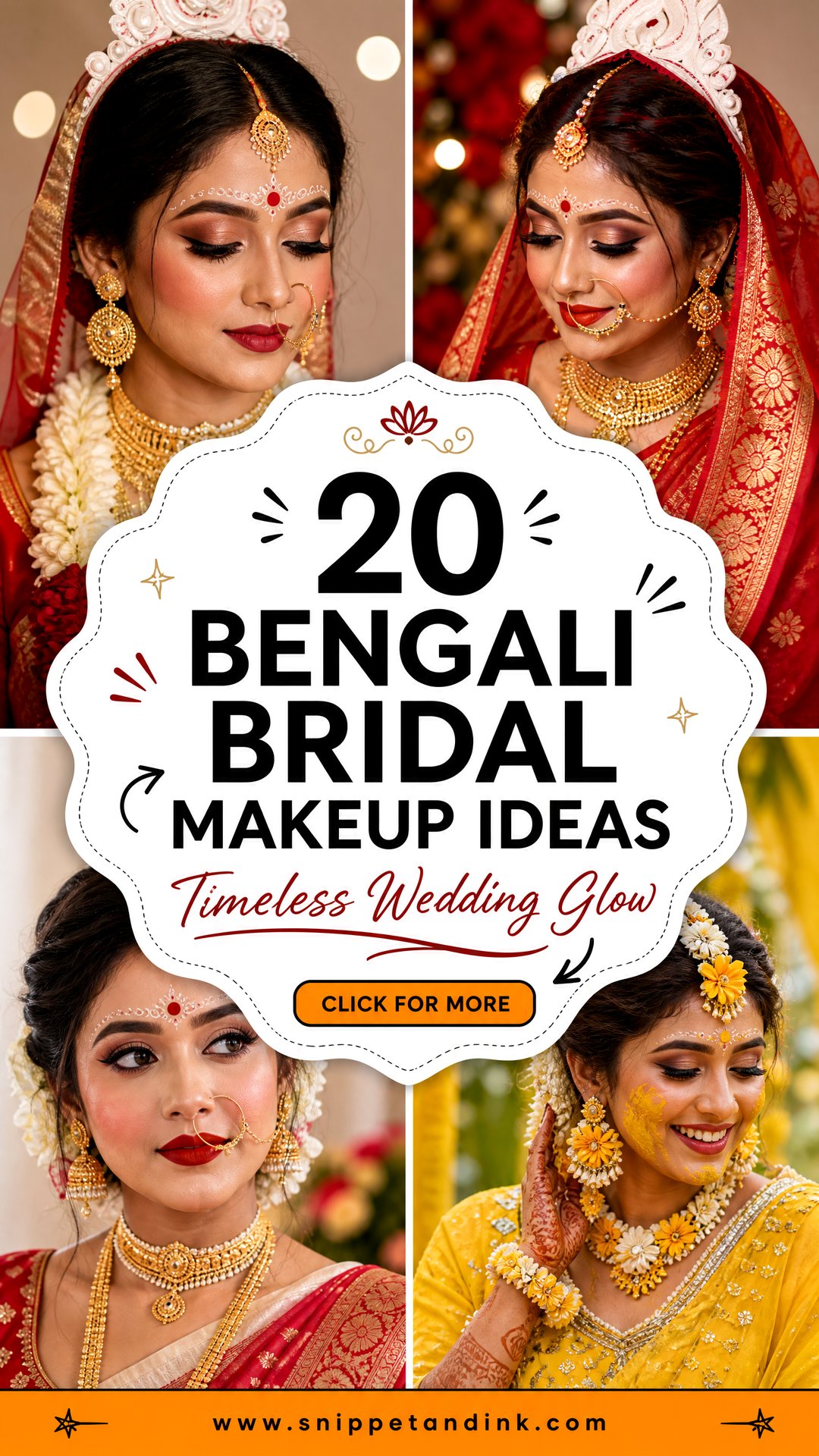 20 Bengali Bridal Makeup Ideas for a Timeless Wedding Glow - 20 Bengali Bridal Makeup Ideas for a Timeless Wedding Glow