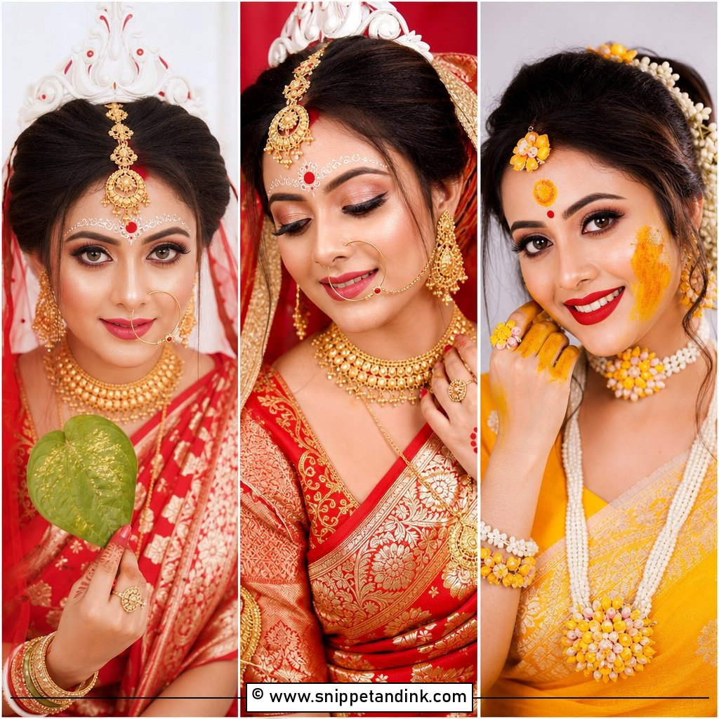 20 Bengali Bridal Makeup Ideas for a Timeless Wedding Glow