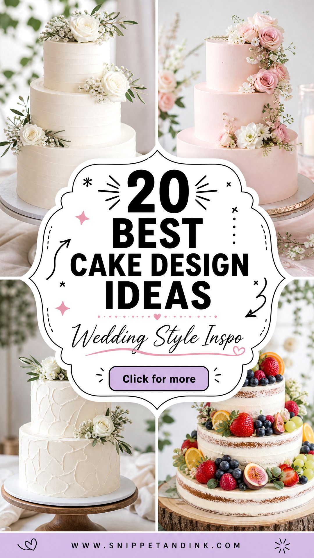 20 Best Cake Design Ideas for Wedding Style Inspiration - 20 Best Cake Design Ideas for Wedding Style Inspiration