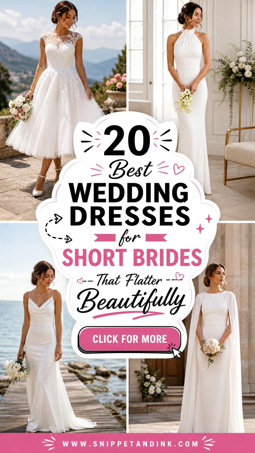 20 Best Wedding Dresses for Short Brides That Flatter Beautifully - 20 Best Wedding Dresses for Short Brides That Flatter Beautifully