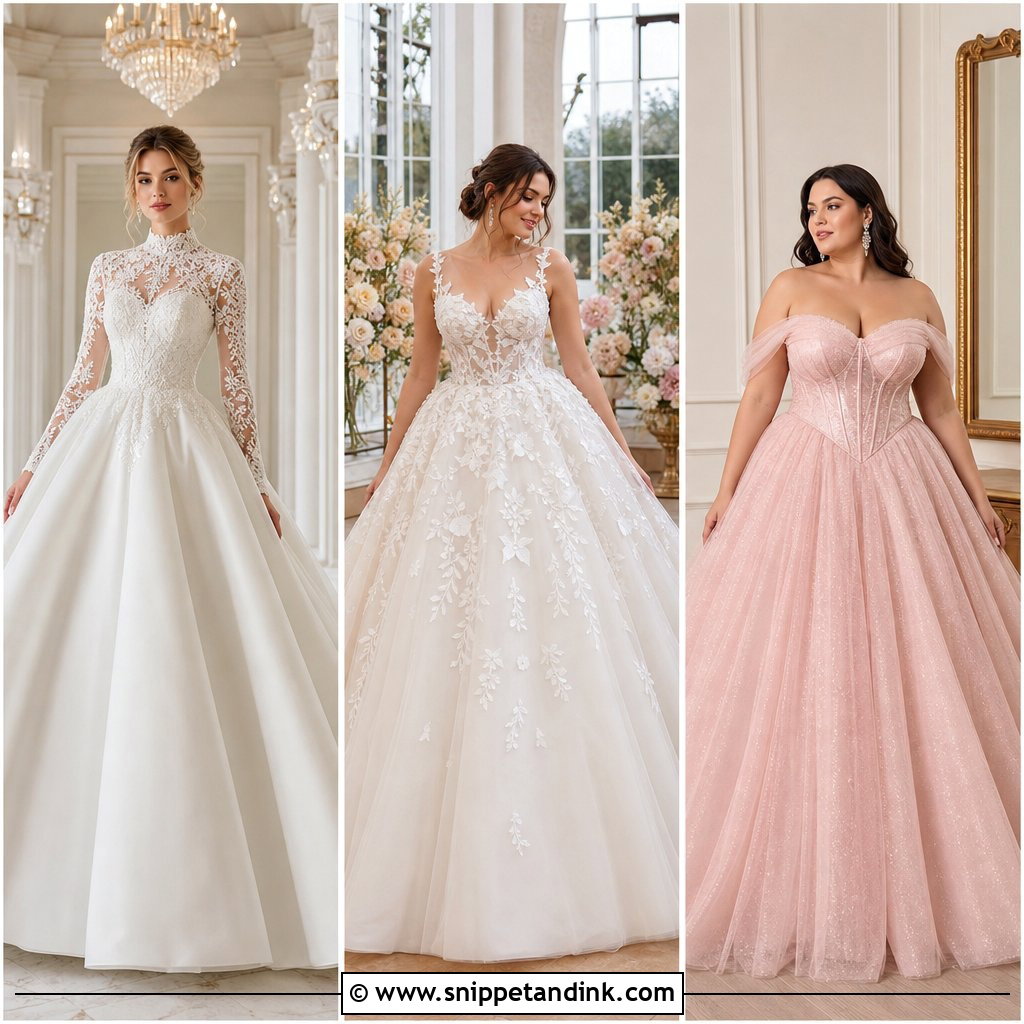 20 Big Ball Gown Wedding Dress Ideas for Fairytale Brides