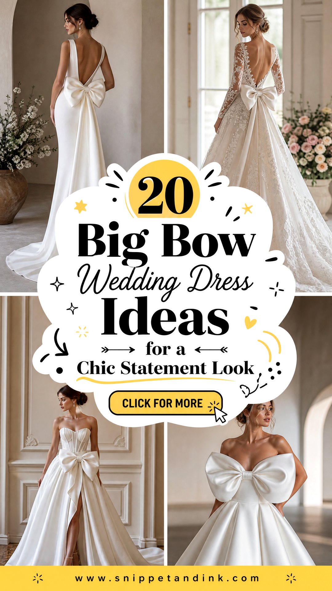 20 Big Bow Wedding Dress Ideas for a Chic Statement Look - 20 Big Bow Wedding Dress Ideas for a Chic Statement Look