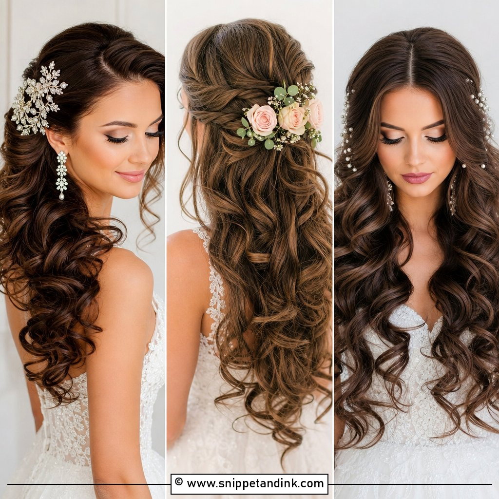 20 Big Curls Wedding Hair Ideas for Glamorous Brides