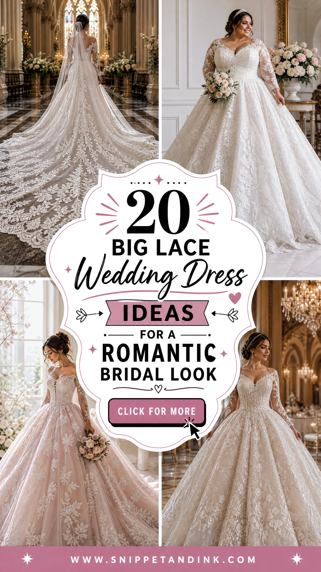 20 Big Lace Wedding Dress Ideas for a Romantic Bridal Look - 20 Big Lace Wedding Dress Ideas for a Romantic Bridal Look