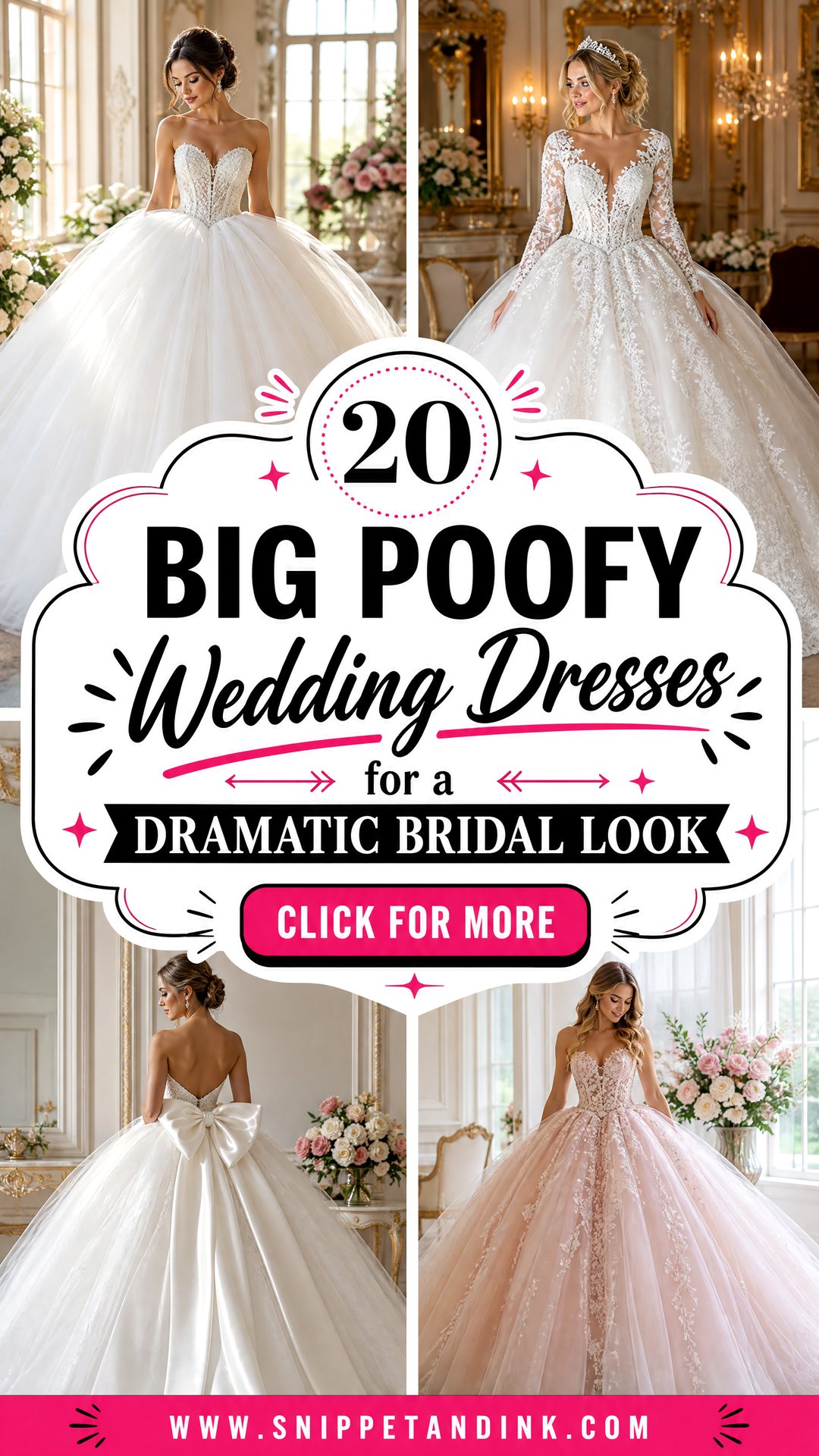 20 Big Poofy Wedding Dresses for a Dramatic Bridal Look - 20 Big Poofy Wedding Dresses for a Dramatic Bridal Look