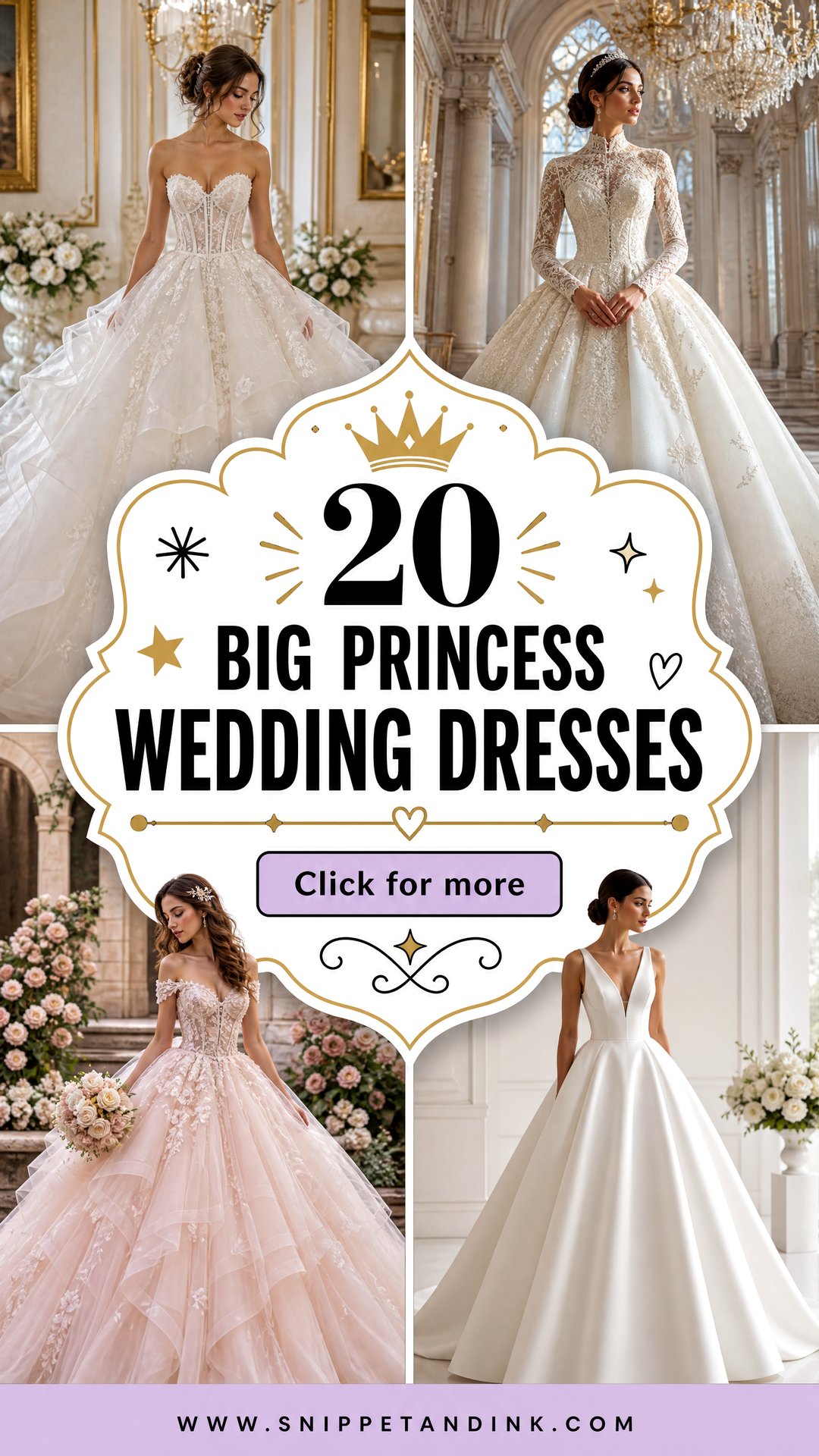 20 Big Princess Wedding Dresses for a Royal Bridal Moment - 20 Big Princess Wedding Dresses for a Royal Bridal Moment
