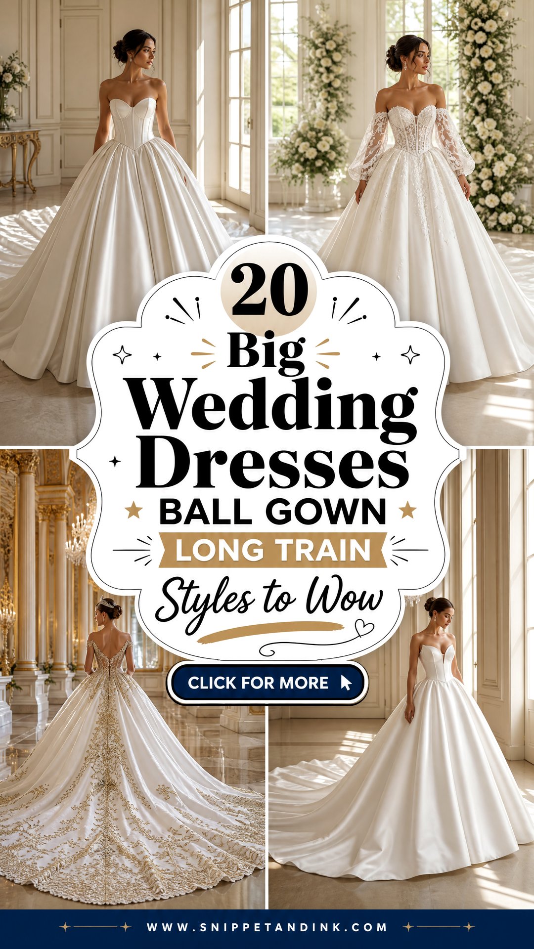 20 Big Wedding Dresses Ball Gown Long Train Styles to Wow - 20 Big Wedding Dresses Ball Gown Long Train Styles to Wow