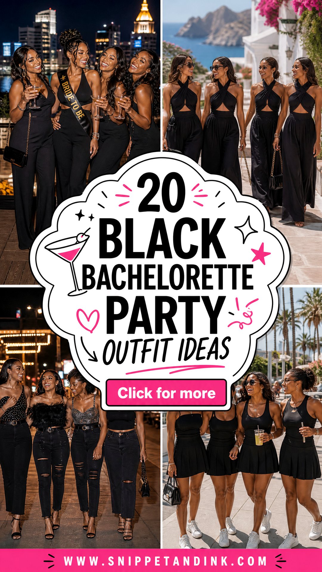 20 Black Bachelorette Party Outfit Ideas for a Chic Night Out - 20 Black Bachelorette Party Outfit Ideas for a Chic Night Out