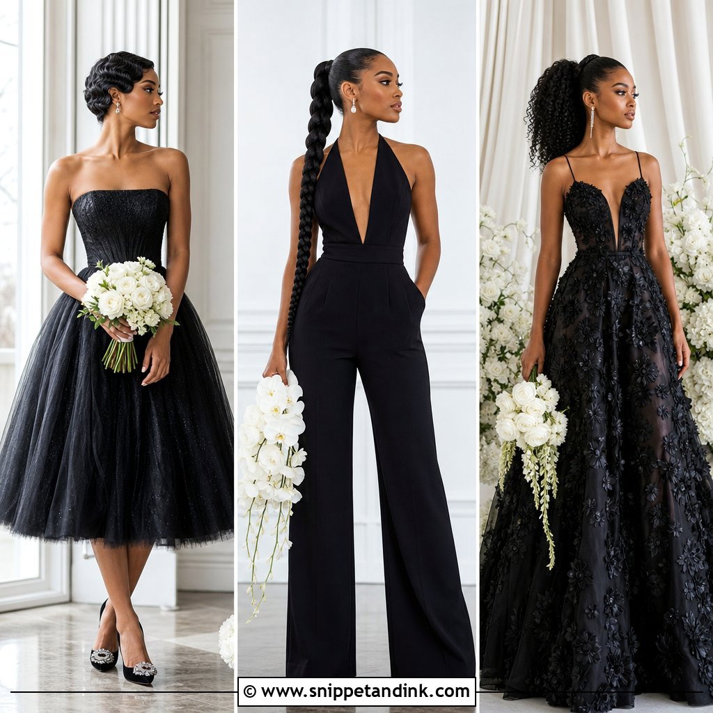 20 Black Bridal Ideas for a Chic and Unforgettable Wedding