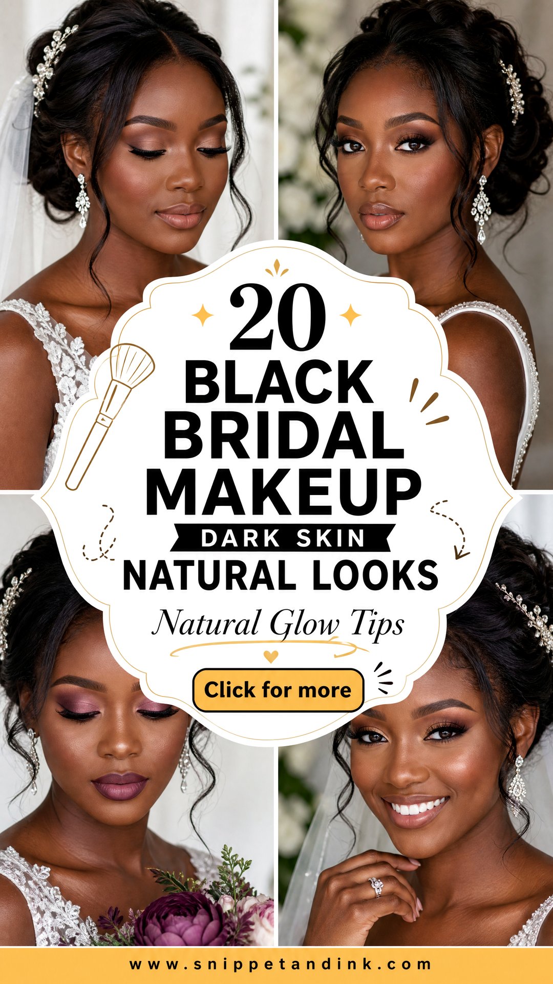 20 Black Bridal Makeup Dark Skin Natural Looks Glow Tips - 20 Black Bridal Makeup Dark Skin Natural Looks: Glow Tips