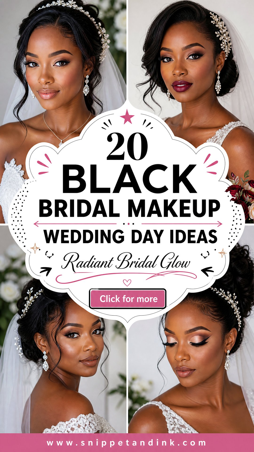 20 Black Bridal Makeup Wedding Day Ideas for a Radiant Glow - 20 Black Bridal Makeup Wedding Day Ideas for a Radiant Glow