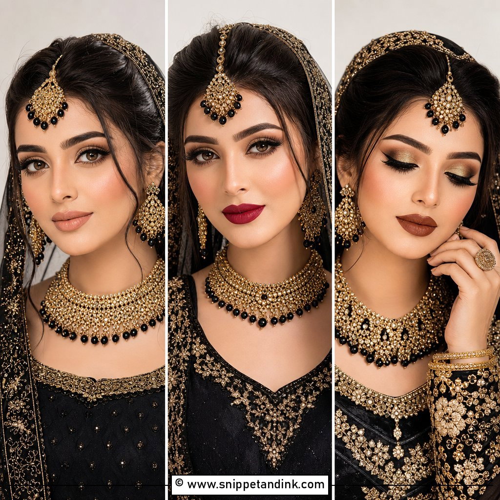 20 Black Bridal Makeup Wedding Day Ideas for a Radiant Glow