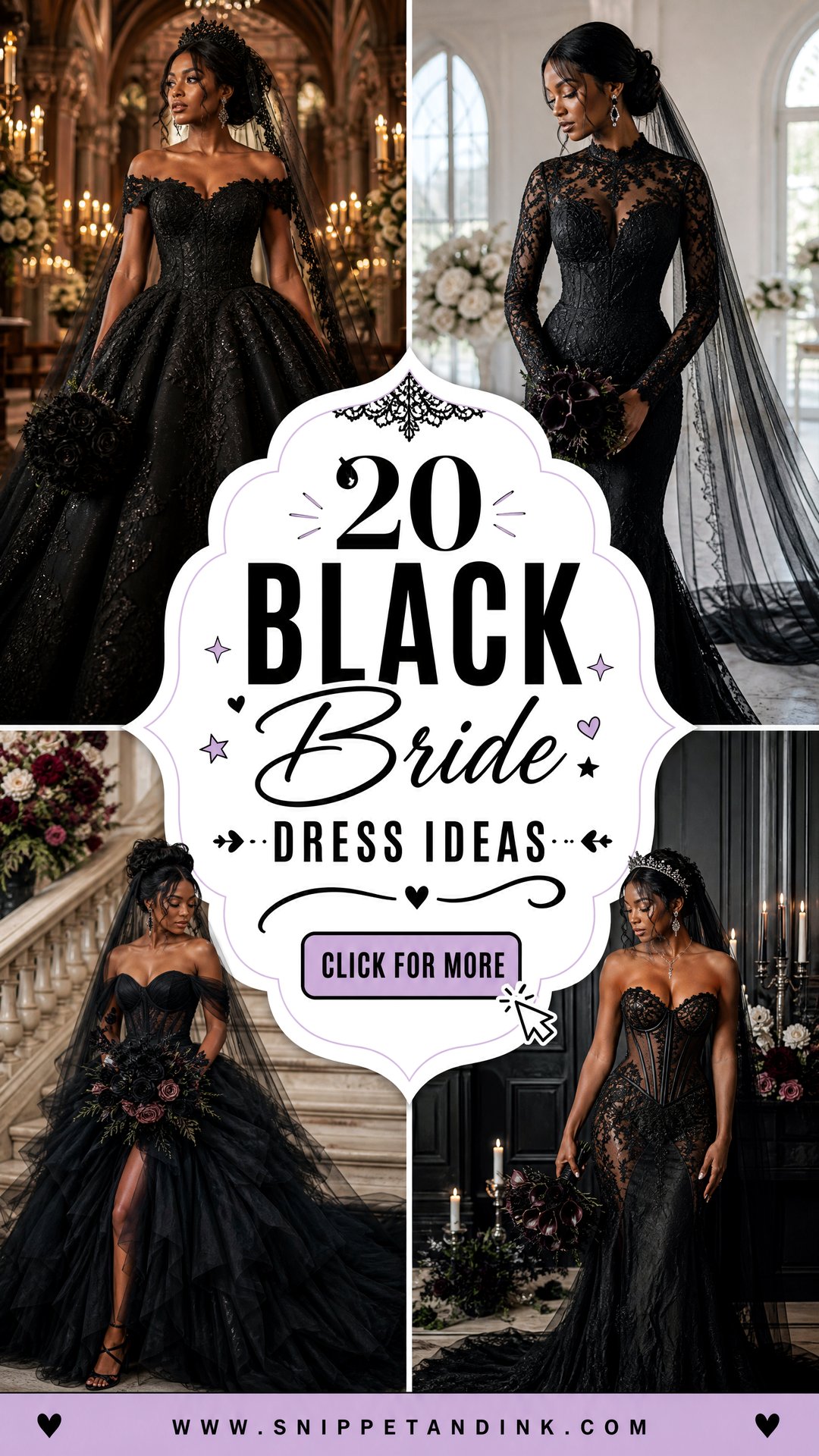 20 Black Bride Dress Ideas for a Bold Elegant Wedding - 20 Black Bride Dress Ideas for a Bold, Elegant Wedding