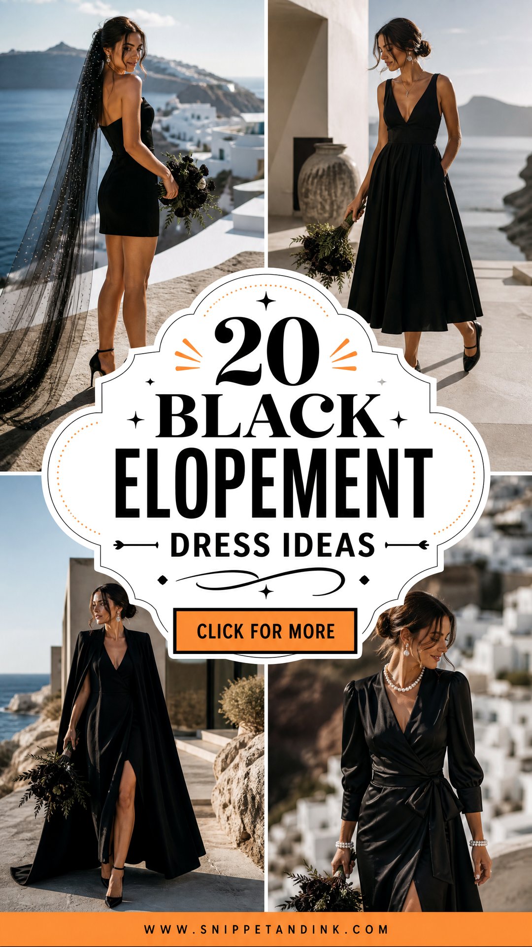 20 Black Elopement Dress Ideas Dramatic Looks for Intimate Vows - 20 Black Elopement Dress Ideas: Dramatic Looks for Intimate Vows
