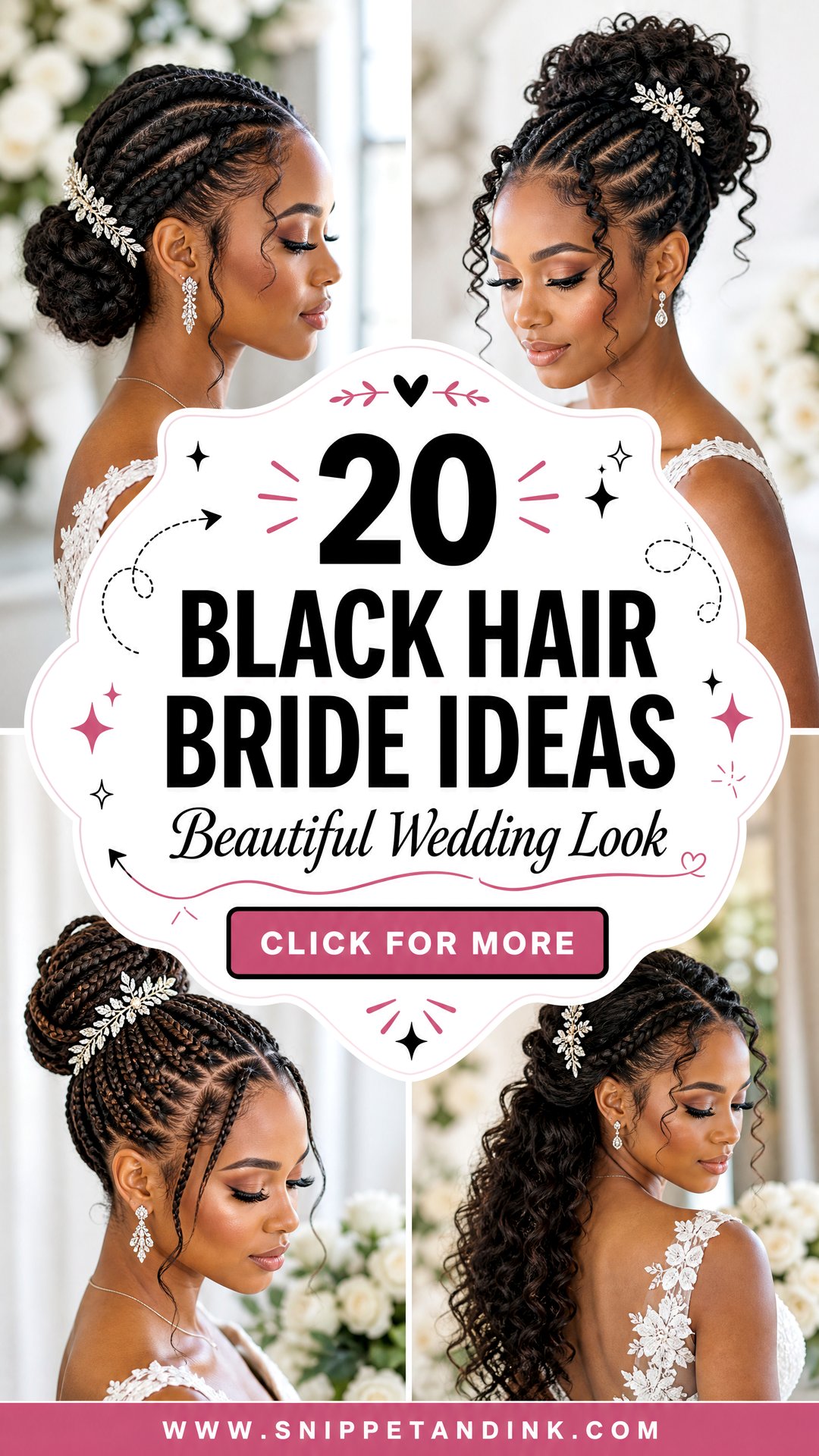 20 Black Hair Bride Ideas for a Beautiful Wedding Look - 20 Black Hair Bride Ideas for a Beautiful Wedding Look
