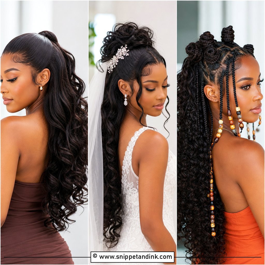 20 Black Half-Up Half-Down Wedding Hair Ideas for Chic Brides