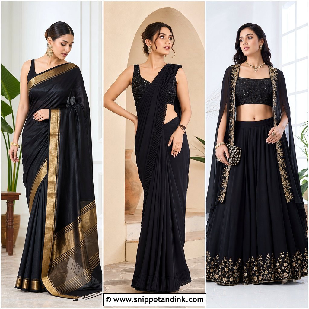 20 Black Indian Wedding Dress Ideas for Modern Elegance