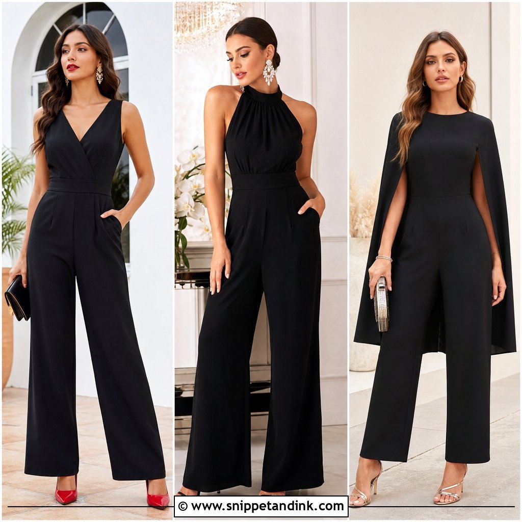 20 Black Jumpsuit Wedding Ideas for Sleek Modern Brides