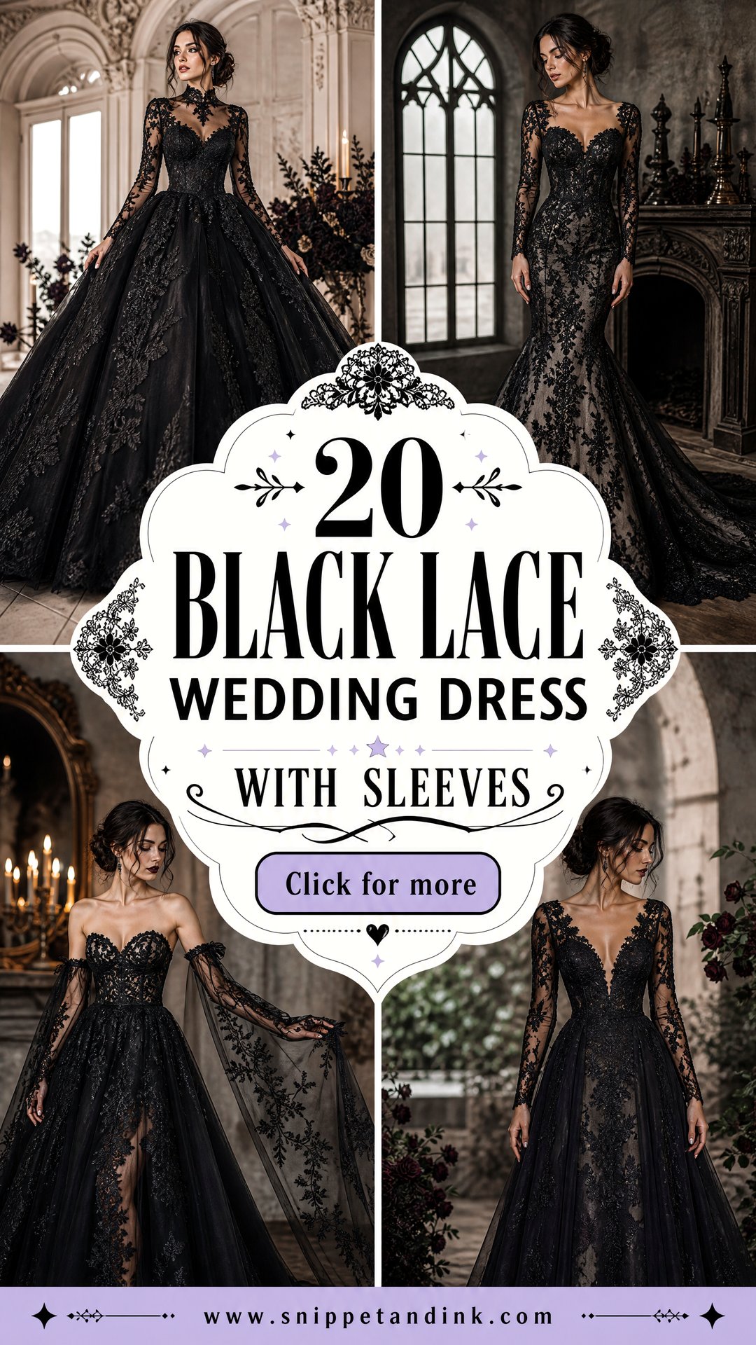 20 Black Lace Wedding Dress With Sleeves for Gothic Romance - 20 Black Lace Wedding Dress With Sleeves for Gothic Romance