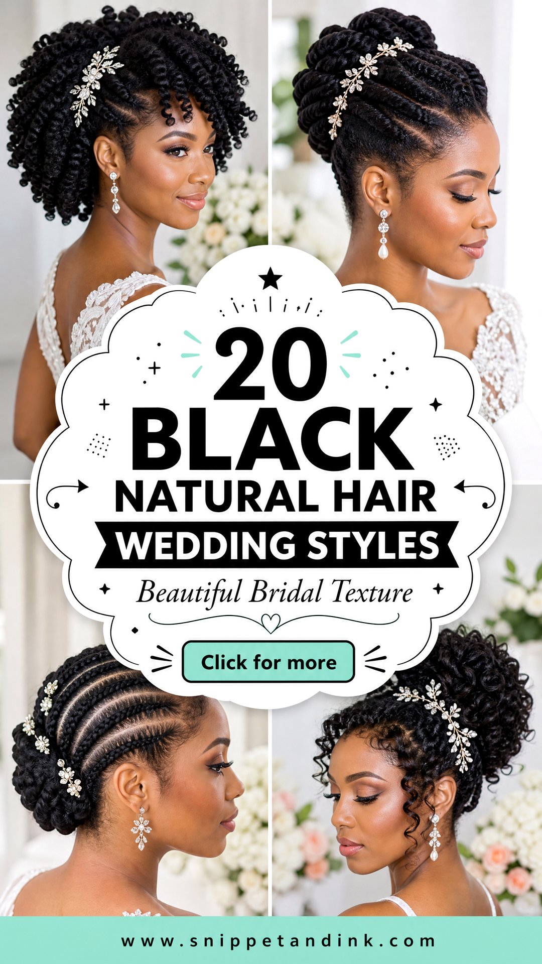 20 Black Natural Hair Wedding Styles for Beautiful Brides - 20 Black Natural Hair Wedding Styles for Beautiful Brides