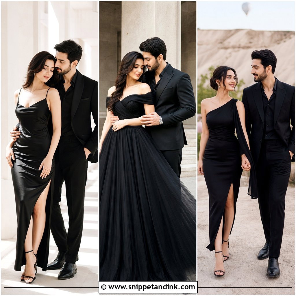 20 Black Prewedding Dress Ideas for a Striking Photo Shoot
