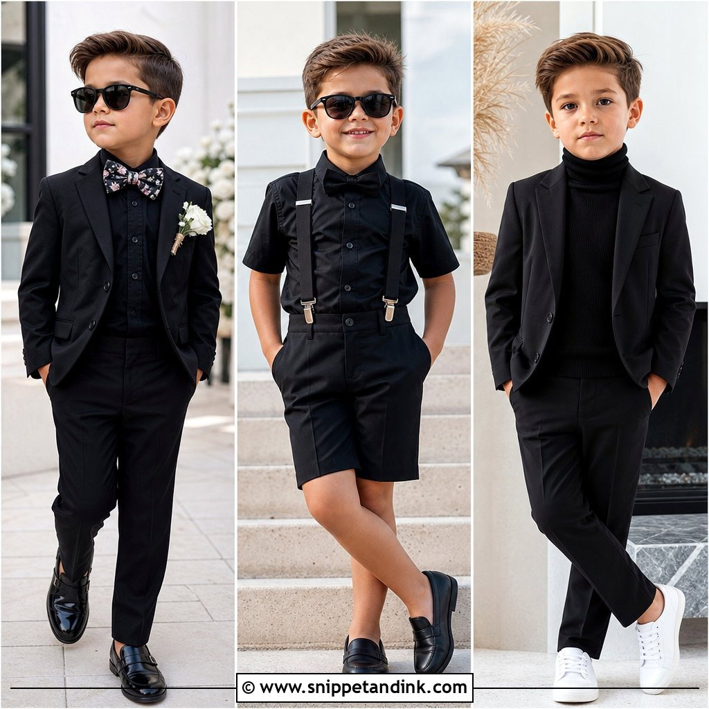 20 Black Ring Bearer Outfit Ideas Charming Wedding-Day Looks